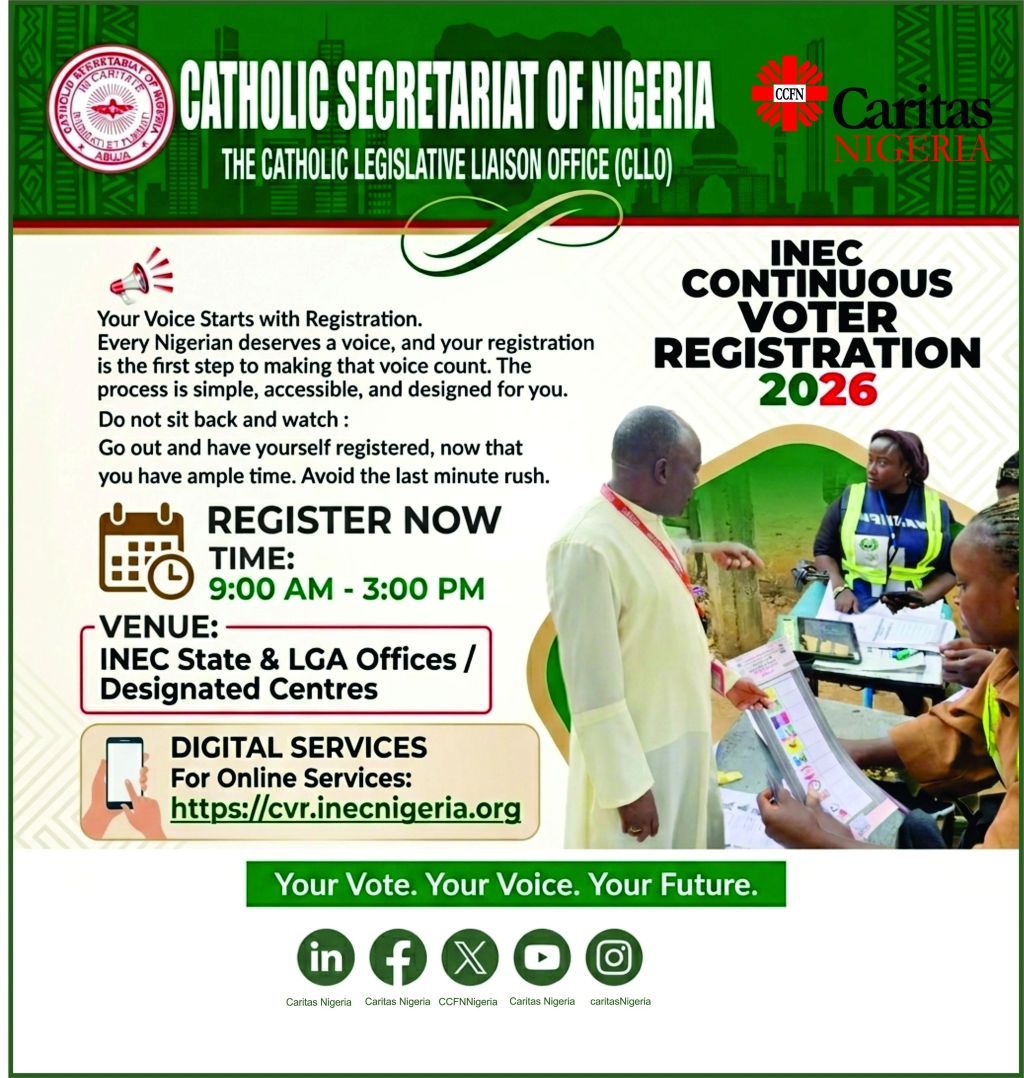 Caritas Nigeria Urges Participation in Ongoing Voter Registration Exercise