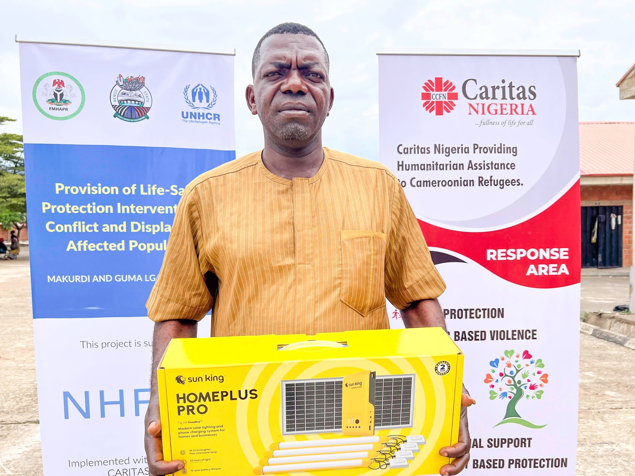 Caritas Nigeria, UNHCR Distribute Solar Kits to Benue IDPs1